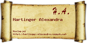 Hartinger Alexandra névjegykártya